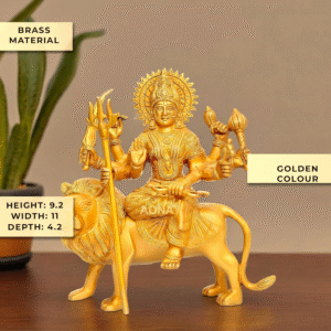 9 इंच ऊँचाई वाली पीतल दुर्गा स्टैच्यू – Umi द्वारा प्रस्तुत