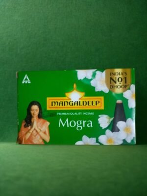 मंगलदीप मोगरा धूपबत्ती – 32 ग्राम (20 स्टिक) | Mangaldeep Mogra Incense Sticks – 32g (20 Sticks)