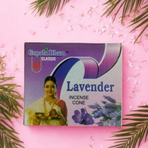 Gopala Dham Classic Lavender Dhoop Cones | प्राकृतिक लैवेंडर खुशबू | पूजा और ध्यान के लिए इन्सेंस कोन - 1 पैक (₹15 में उपलब्ध)
