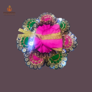 PoojaPatra लड्डू गोपाल ड्रेस साइज़ 0 | कान्हा जी ड्रेस रंग-बिरंगी कढ़ाई और चमकदार बॉर्डर के साथ | Laddu Gopal Poshak for Size 0 Idol