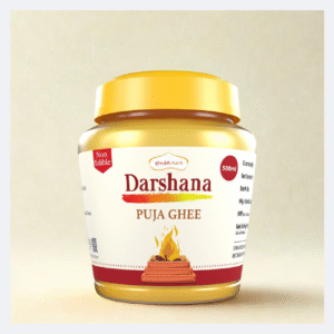 Shubhkart Darshana पूजा घी – 500ml | दीपक और बत्ती हेतु सुगंधित पूजा घी | त्योहार और दैनिक पूजा के लिए उपयुक्त | नॉन-एडिबल (गैर-खाद्य)