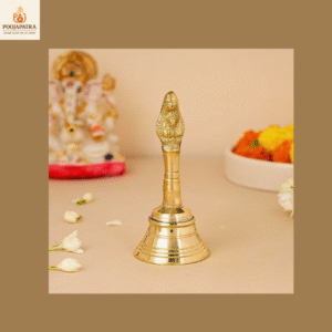 आध्यात्मिक गोल्ड प्लेटेड हैंड पूजन घंटी – गरुड़ पीतल हैंड बेल, धार्मिक मंदिर घंटी घर और मंदिर के लिए, पूजा के लिए परफेक्ट ब्रास बेल