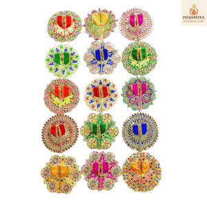 POOJAPATRA लड्डू गोपाल ड्रेस सेट | साइज 0-7 मल्टीकलर कॉटन पोशाक | बाल गोपाल के लिए कॉम्बो ड्रेस - Combo-10