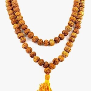 प्राकृतिक 5 मुखी इंडोनेशिया रुद्राक्ष माला, दैनिक उपयोग हेतु, आकार: 8 मि.मी.