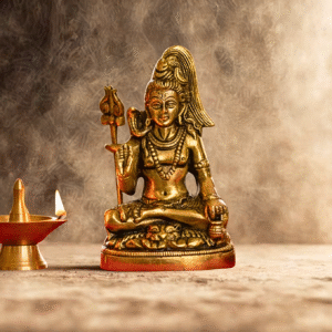 पीतल शिव आदियोगी नटराज मूर्ति | होम मंदिर व पूजा के लिए ब्रास शिव प्रतिमा (5 इंच)