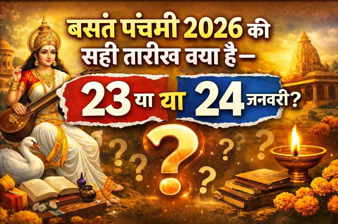 बसंत पंचमी 2026 की सही तारीख क्या है—23 या 24 जनवरी-POOJAPATRA.COM