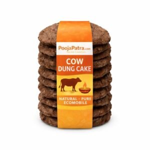 Poojapatra Pure Desi Gai ke Uple (Cow Dung Cakes) for Hawan & Pooja - 13cm (Pack of 10) | हवन के लिए शुद्ध देसी गाय के उपले